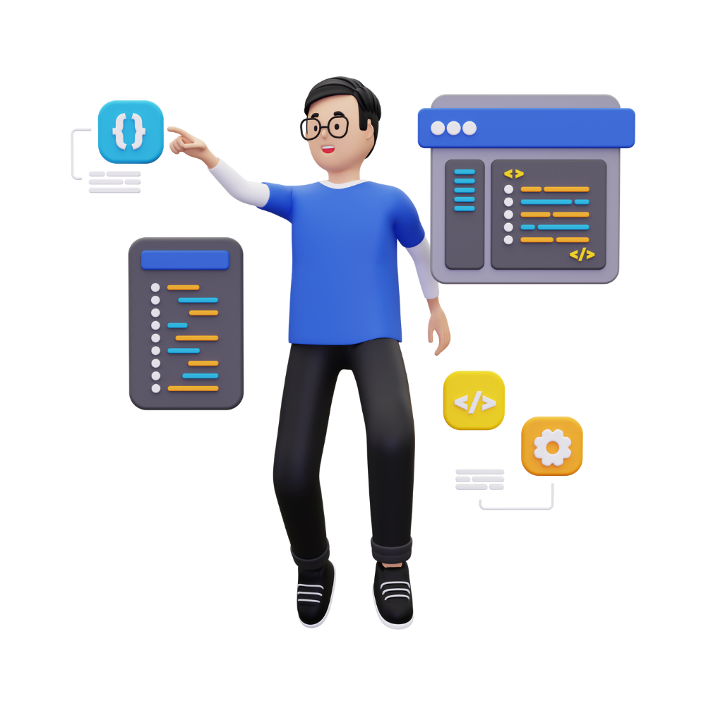 Ilustrasi layanan website profesional dan tugas kuliah